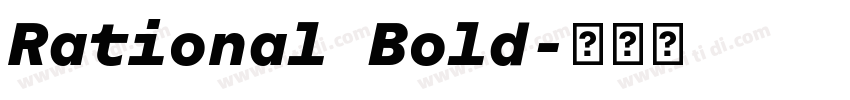 Rational Bold字体转换